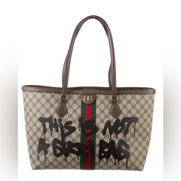Balenciaga Handbags - EUC Balenciaga X Gucci 2022 The Hacker Project Graffiti Ophidia Medium T…